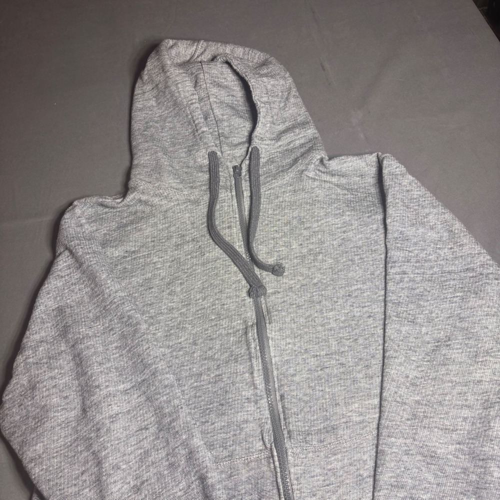 Artistry In Motion Mens Grey Marl Full Zip Hoodie Sweatshirt Large RN 88438